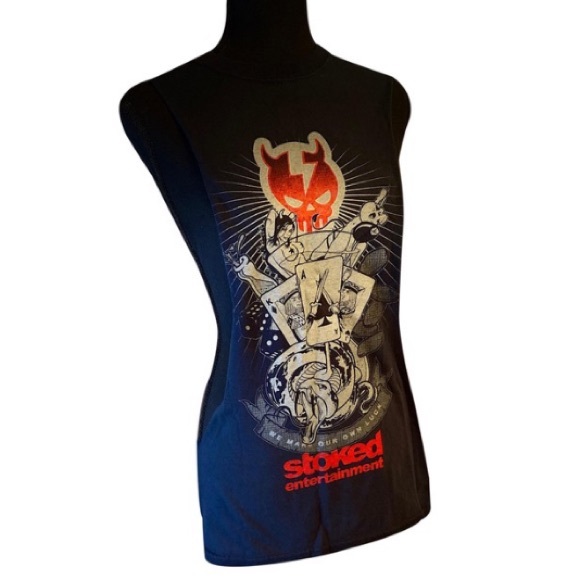 Stoked Ent. Sleeveless Graphic Tee - Picture 1 of 8